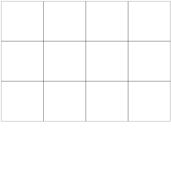 Mehrere exact quadratische Felder in Schachbrettform anordnen